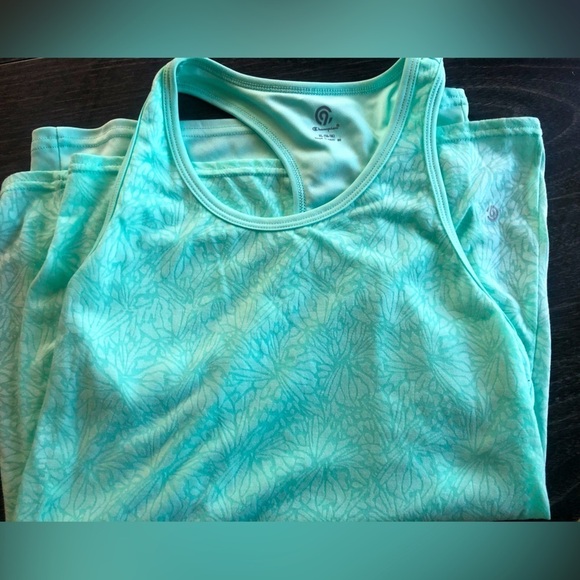 Other - 2 Tops! 1 Champion and 1 All in Motion. Girls tank and t-shirt bundle. Aqua Tank